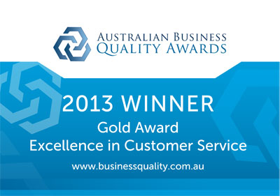 Australian Business Quality Awards Gold Award winner
